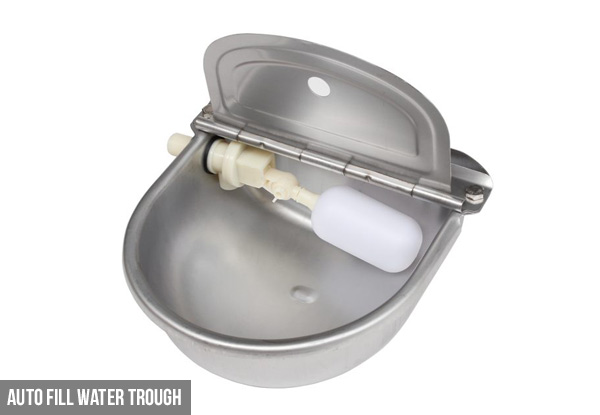 Stainless Steel Auto Fill Water Trough - Option for a Replacement Float Valve