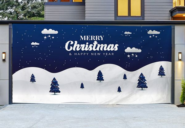 Christmas Garage Door Banner - Available in Four Colours & Three Sizes