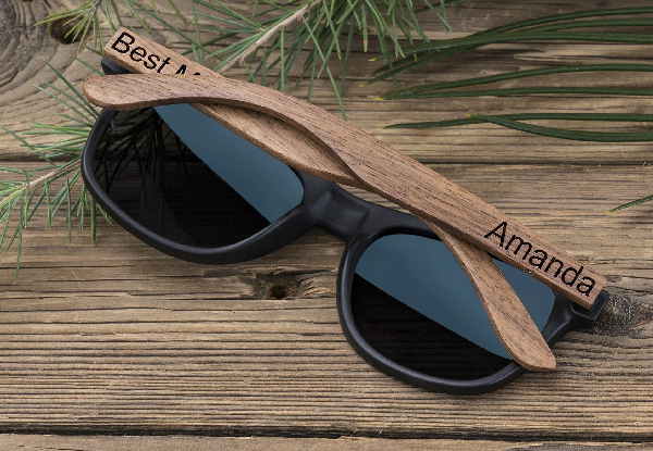 Custom Engraved Wooden Sunglasses with Box