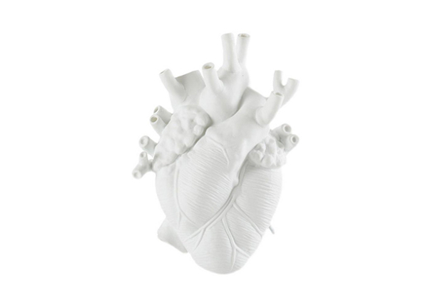 Human Heart-Shaped Flower Vase - Three Colours Available