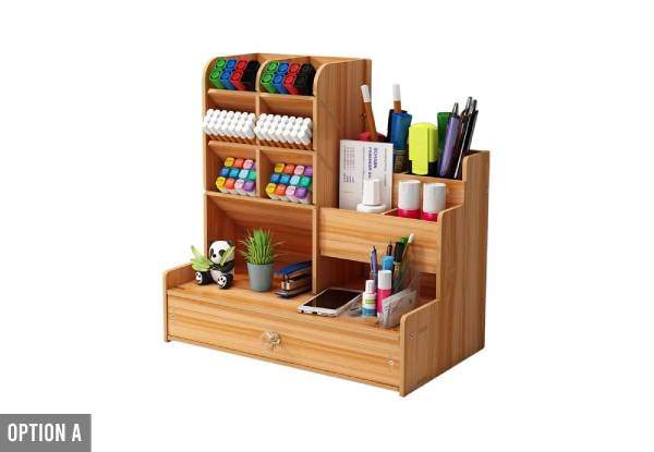 Wooden Desk Organiser - Available in Two Options