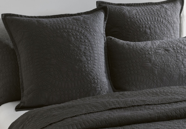 Asher Jacquard Coverlet Set - Available in Two Colours, Three Sizes & Option for Pillowcase