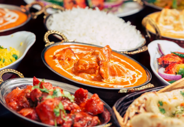 Any Curry with Naan, Rice, Onion Bhaji, Two Poppadoms & a Soft Drink for One Person - Options for Two or Four People-Pickup only