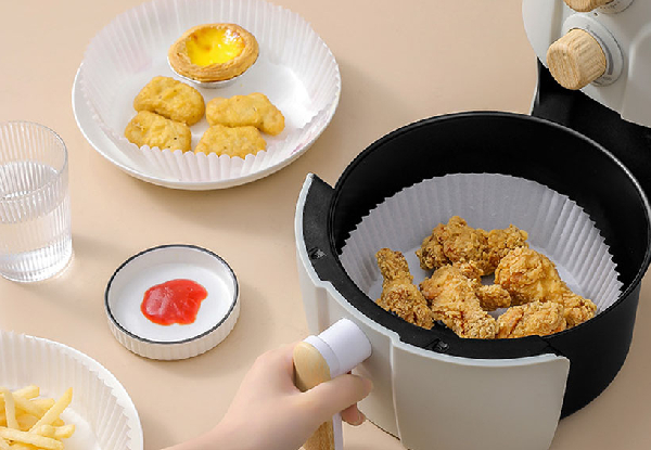 50-Piece Air Fryer Non-Stick Liners - Two Colours Available & Option for 100-Piece