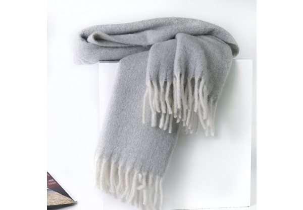 Cashmere Winter Warm Thick Scarf with Long Tassel Shawl - Available in Three Colours