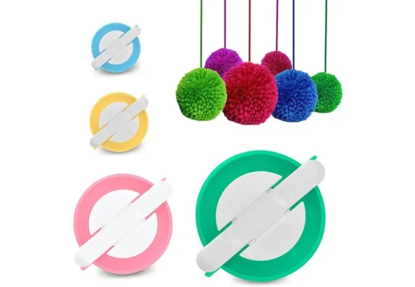 Four-Piece Pom Pom Makers Tool Set