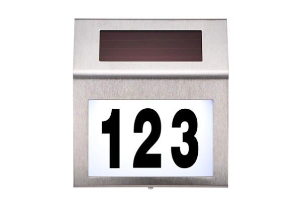 Solar Powered House Number LED Light - Option for Two
