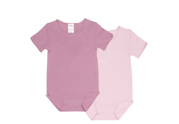 Two-Pack Bonds Baby Wondercool Eyelet Singletsuit - Three Colours & Three Sizes Available