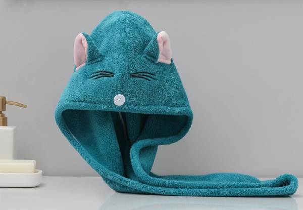 Novelty Cat Hair Drying Towel - Six Colours Available