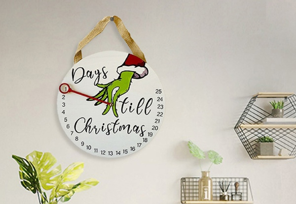 25 Days Wooden Hanging Christmas Advent Calendar