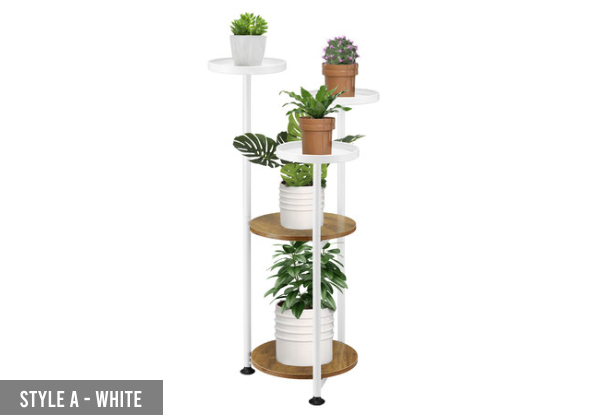 Five-Tier Pot Plant Metal Stand - Three Colours Available
