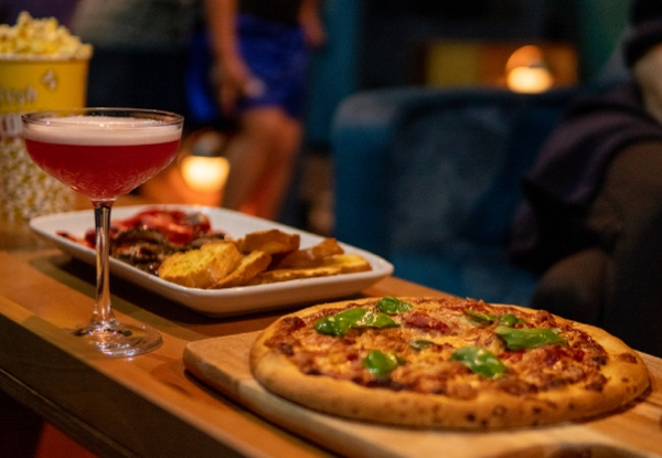 Two Person Boutique Dining & Movie Package incl. Tickets, Pizza or Sharing Platter, Two Desserts & Two Cocktails - Options for up to Eight People