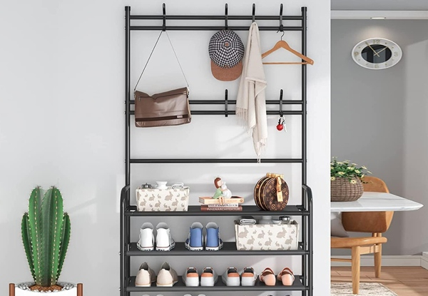 Five-Tier Storage Organiser Rack - Two Colours Available