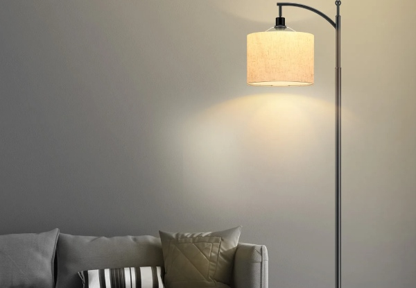 Adjustable Linen Minimalist Floor Lamp