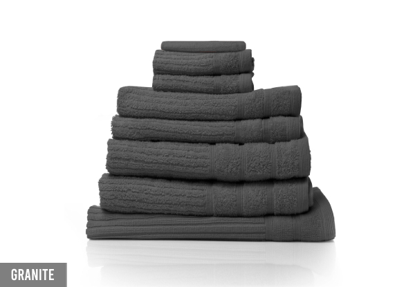 Eight-Piece Royal Comfort Eden Egyptian Cotton 600GSM Towel Pack - Seven Colours Available