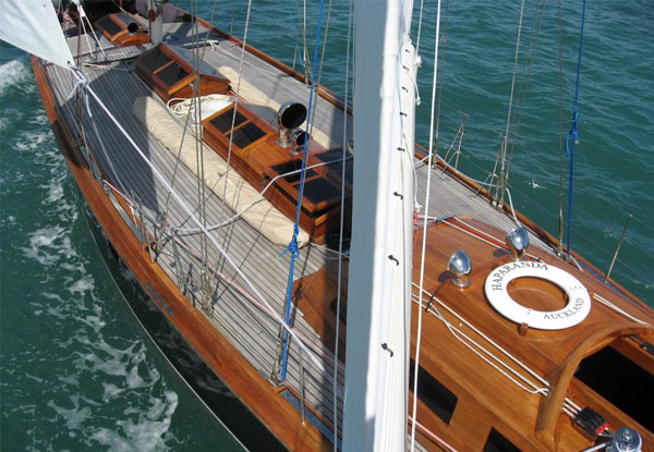 Ultimate Auckland Harbour Cruise Aboard The Haparanda Luxury Schooner  for One Person - Options for up to Four People incl. Bottle of Wine