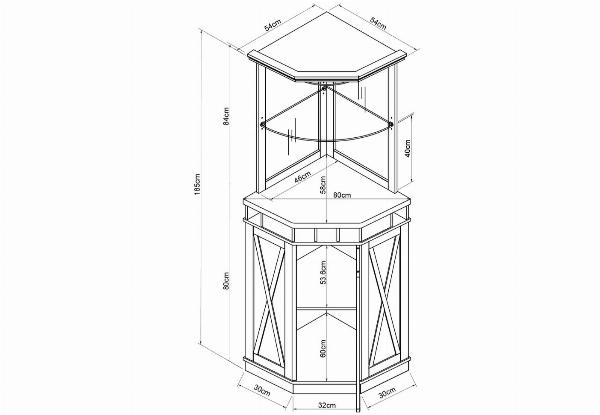 Mirror-Panelled Interior Wine Cabinet