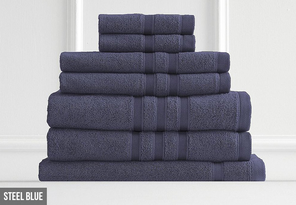 Seven-Piece Renee Taylor Egyptian Cotton Towel Set - Six Colours Available with Free Delivery