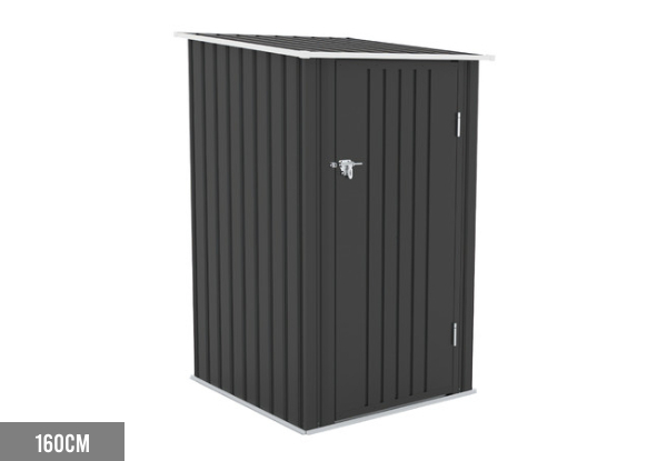 Lockable Garden Storage Shed with Tilted Roof - Two Sizes Available