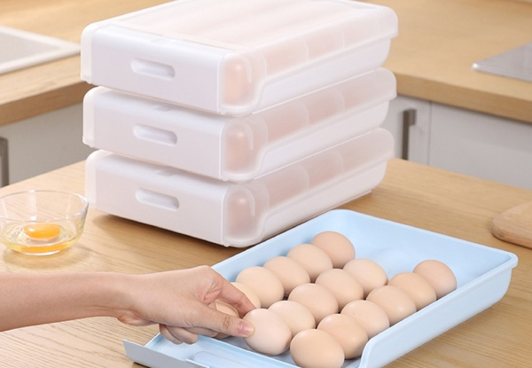 Automatic Scrolling Egg Storage Box Dispenser - Two Colours Available