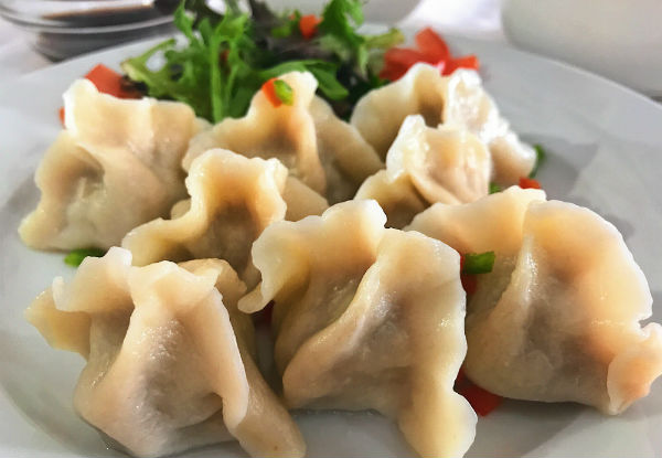 Dumpling Dynasty Lunch or Dinner incl. 25 Dumplings, Salad, Soup for Two & Your Choice of Soft Drink