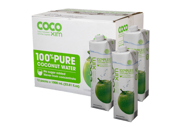 12-Pack 1L Bottles Pure Coconut Water