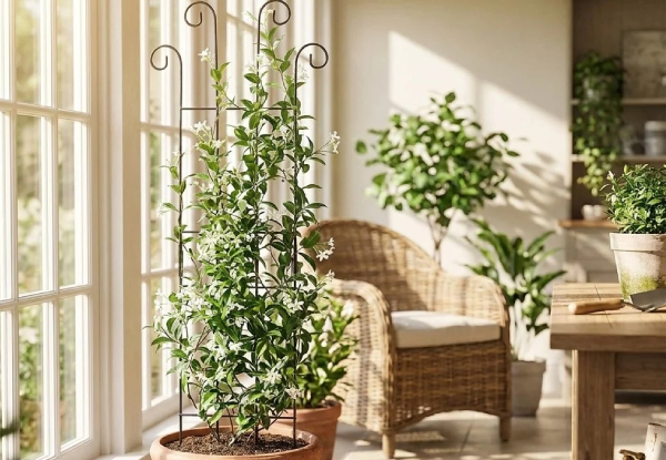 Four-Piece Metal Garden Trellis for Climbing Plants