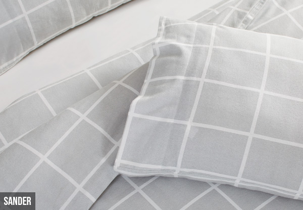 Park Avenue 175 GSM Egyptian Cotton Flannelette Duvet Cover Set - Four Styles & Sizes Available with Free Delivery