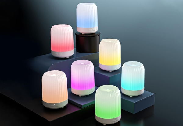 Aroma Oil Air Humidifier with LED Night Light - Available in Two Colours & Option for Two-Pack