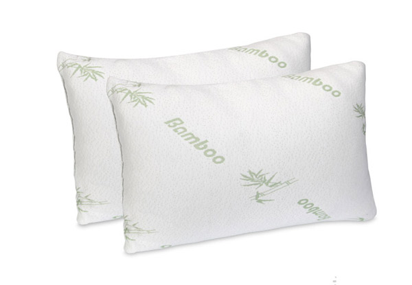 Two-Pack of Bamboo Memory Foam Pillows