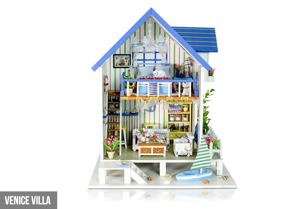 Miniature Wooden DIY Dollhouse Kit - Two Styles Available