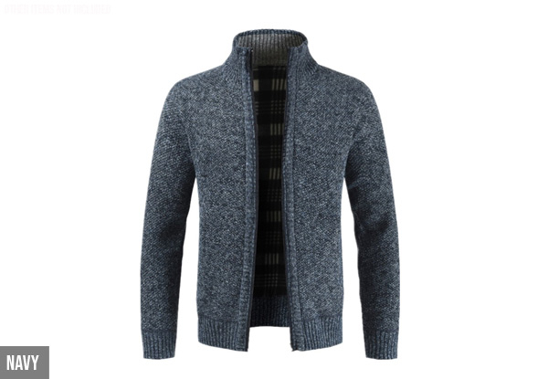Fleece Lined Cardigan Range - Five Colours & Five Sizes Available
