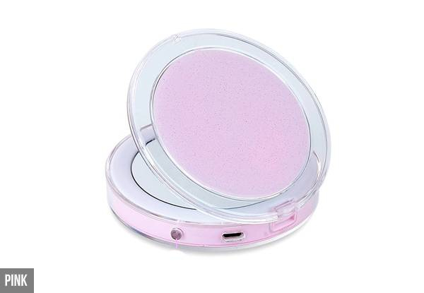 Magnifying Compact LED Mirror - Two Colours Available
