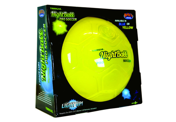 Yellow Britz NightBall Pro Soccer Ball