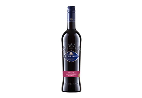 12-Pack Wine Blue Nun Alcohol-Free Red Wine with Free Delivery