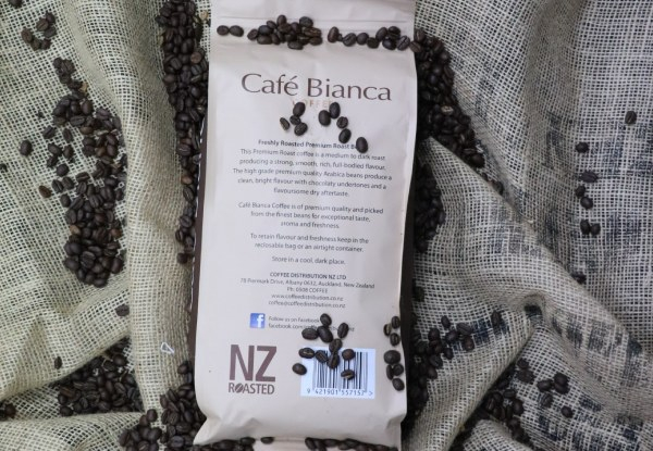 Two-Pack Cafe Bianca Premium 1kg Coffee Beans Bag