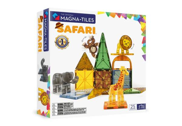 Magna-Tiles 25-Piece Safari Animals Set - Option for Two Sets