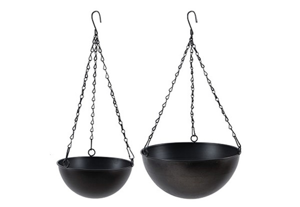 Two-Set Iron Hanging Flower Pots - Two Colours Available