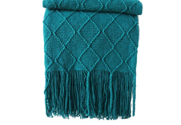 Warm Cozy Knitted Throw Blanket Green 127cm X 210cm