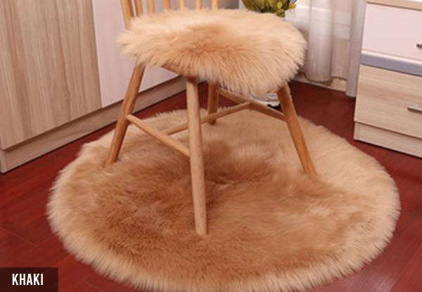 Area Floor Mat Plush Seat Cushion - Available in Five Colours & Two Sizes