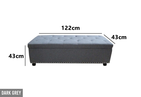 Linen Storage Ottoman Bench - Two Colours Available