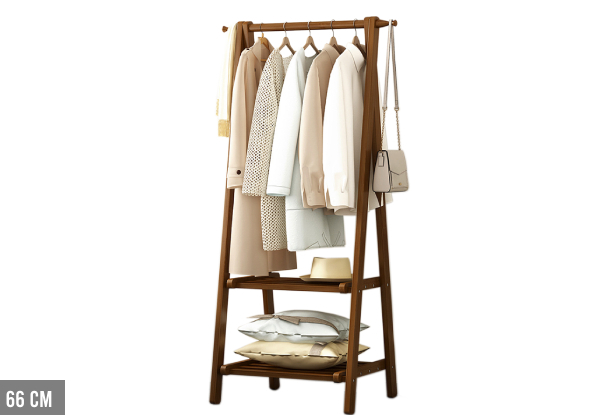 Bamboo Foldable Clothes Hanging Rack - Two Sizes Available
