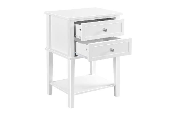 Two-Piece Bedside Table Nightstand - Two Colours Available