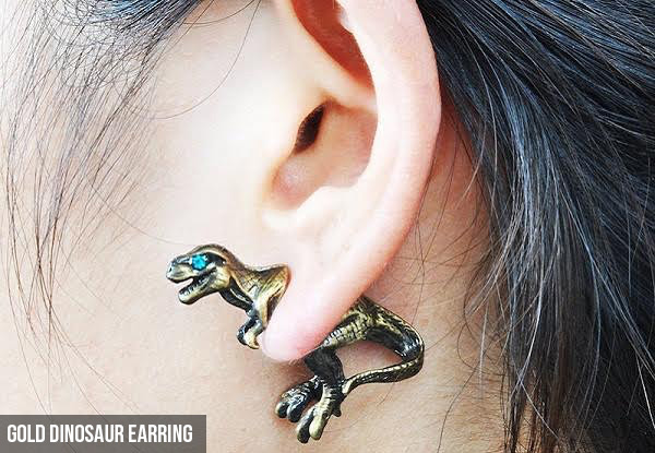 Dinosaur Earrings or a Fox Ring with Free Delivery