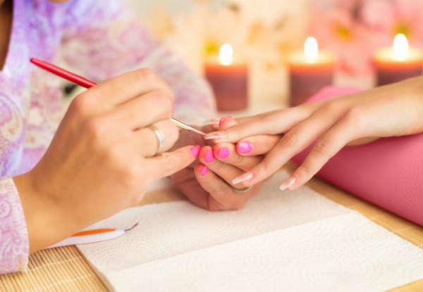 Nail Treatment - Options for Express or Full Gel Manicure or Pedicure, & Acrylic Nails with Gel on Top