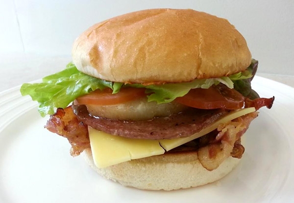 $12 for Two Burger Combos incl. Chips & Drink (value up to $24)