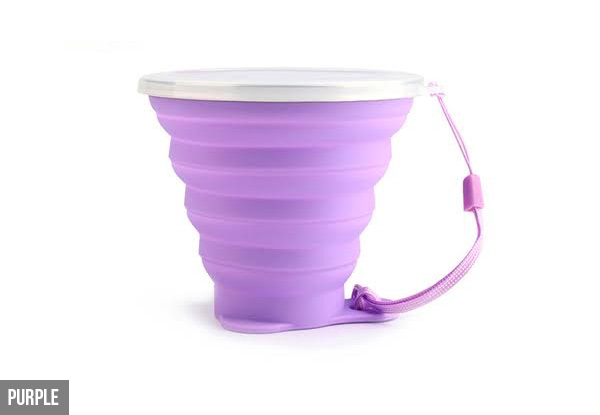 Silicone Folding Travel Cup - Five Colours Available