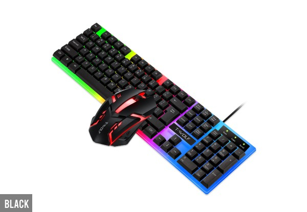 Gaming Keyboard & Wired Mouse Set  - Two Colours Available