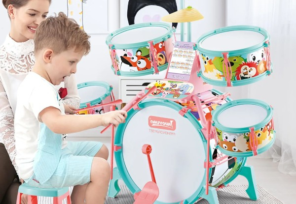 Kids' Jazz Musical Instrument Drum Play Set