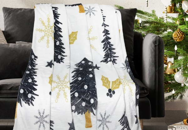 Santaco Double-Sided Throw Blanket Christmas Decor - Available in Two Colours & Two Sizes